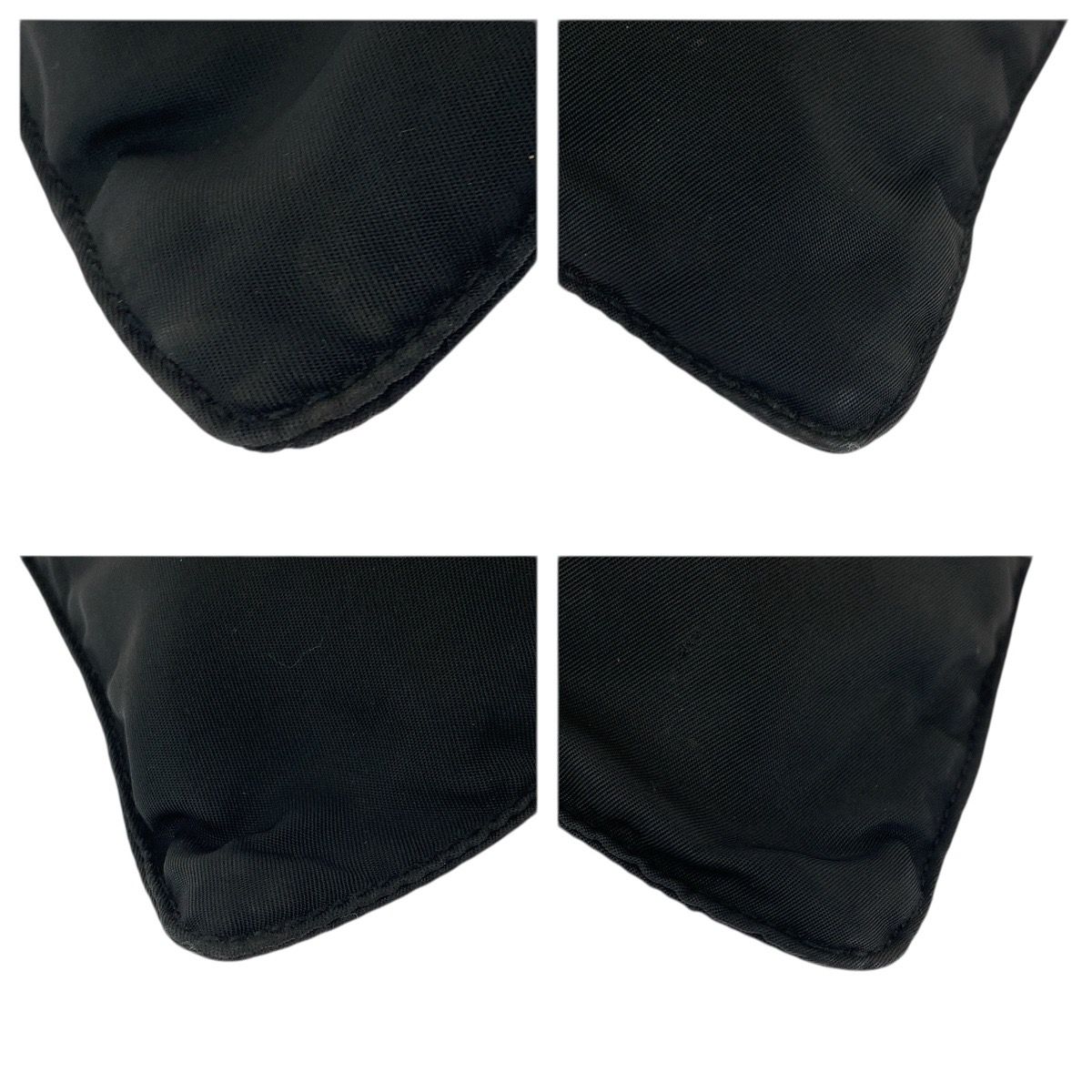 Prada Tessuto Black Silver Nylon Shoulder Bag — view 3