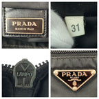Prada Tessuto Black Silver Nylon Shoulder Bag — view 4