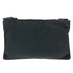 Prada Tessuto Black Silver Nylon Shoulder Bag — view 2