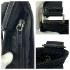 Prada Tessuto Black Silver Nylon Shoulder Bag — view 6