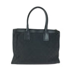 Gucci Black Silver GG Canvas Leather 000 Tote — view 2