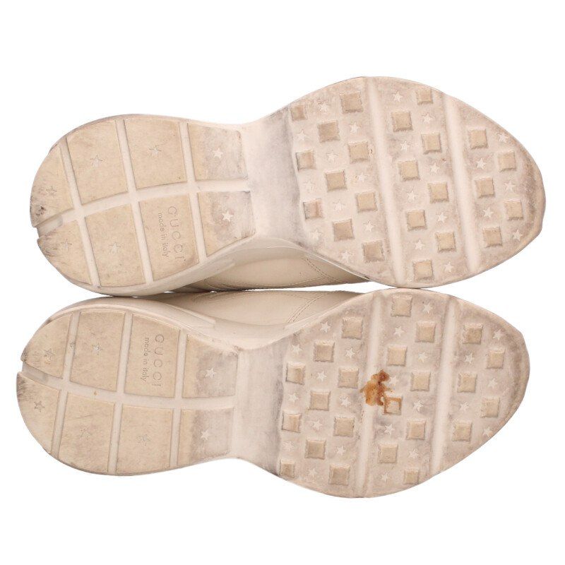 Gucci Rython GG Logo Print Light Sand Sneakers 8 — view 3