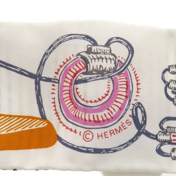Hermes Twilly Scarf White — view 6