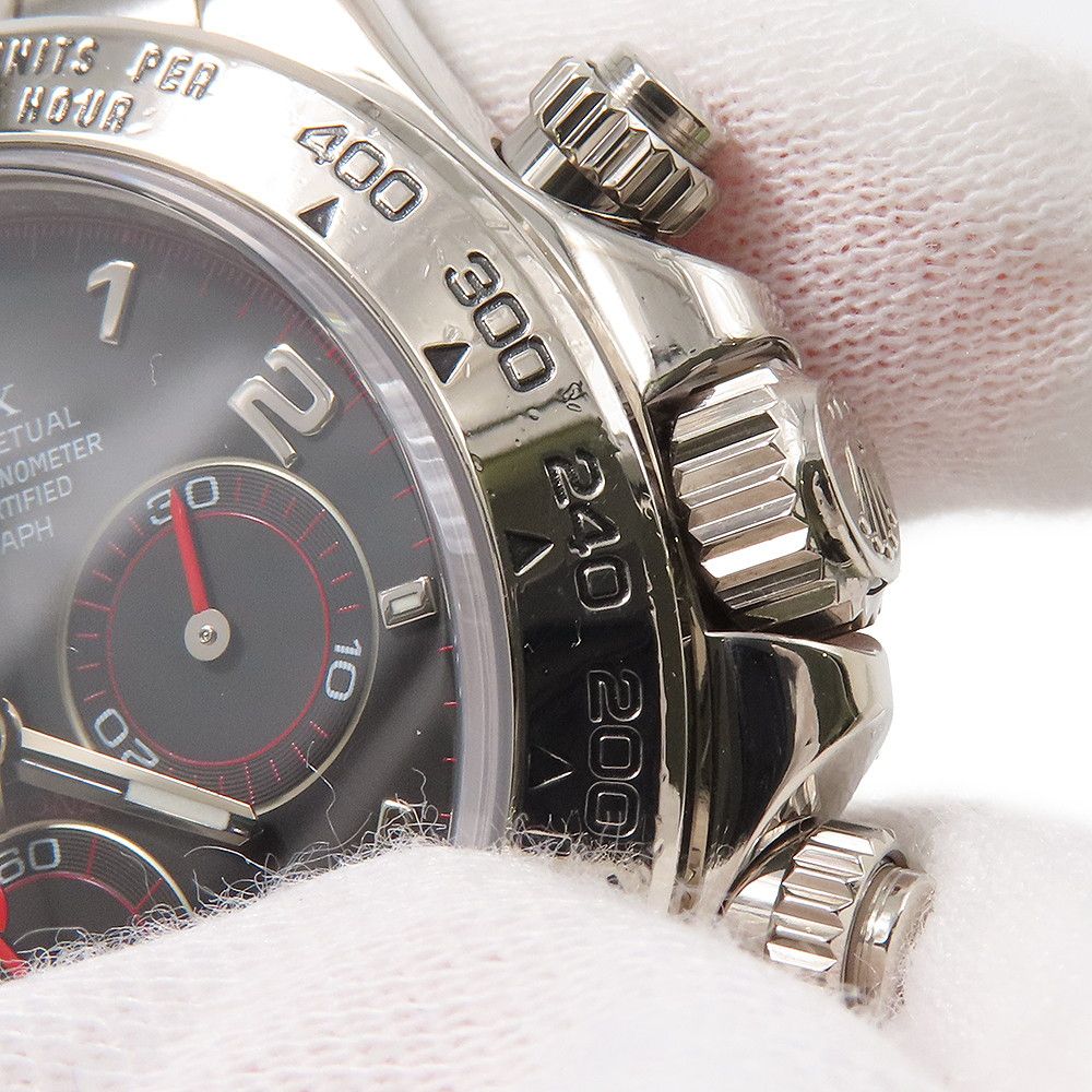 Rolex Cosmograph Daytona 18k White Gold M Number Watch Black Dial — view 6