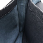 Hermes Sac a Depeches 38 Business Briefcase Document Purse Fjord Leather Navy — view 9