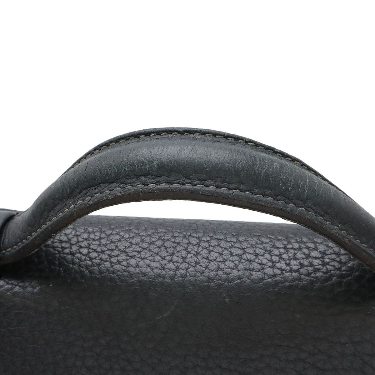 Hermes Sac a Depeches 38 Business Briefcase Document Purse Fjord Leather Navy — view 4