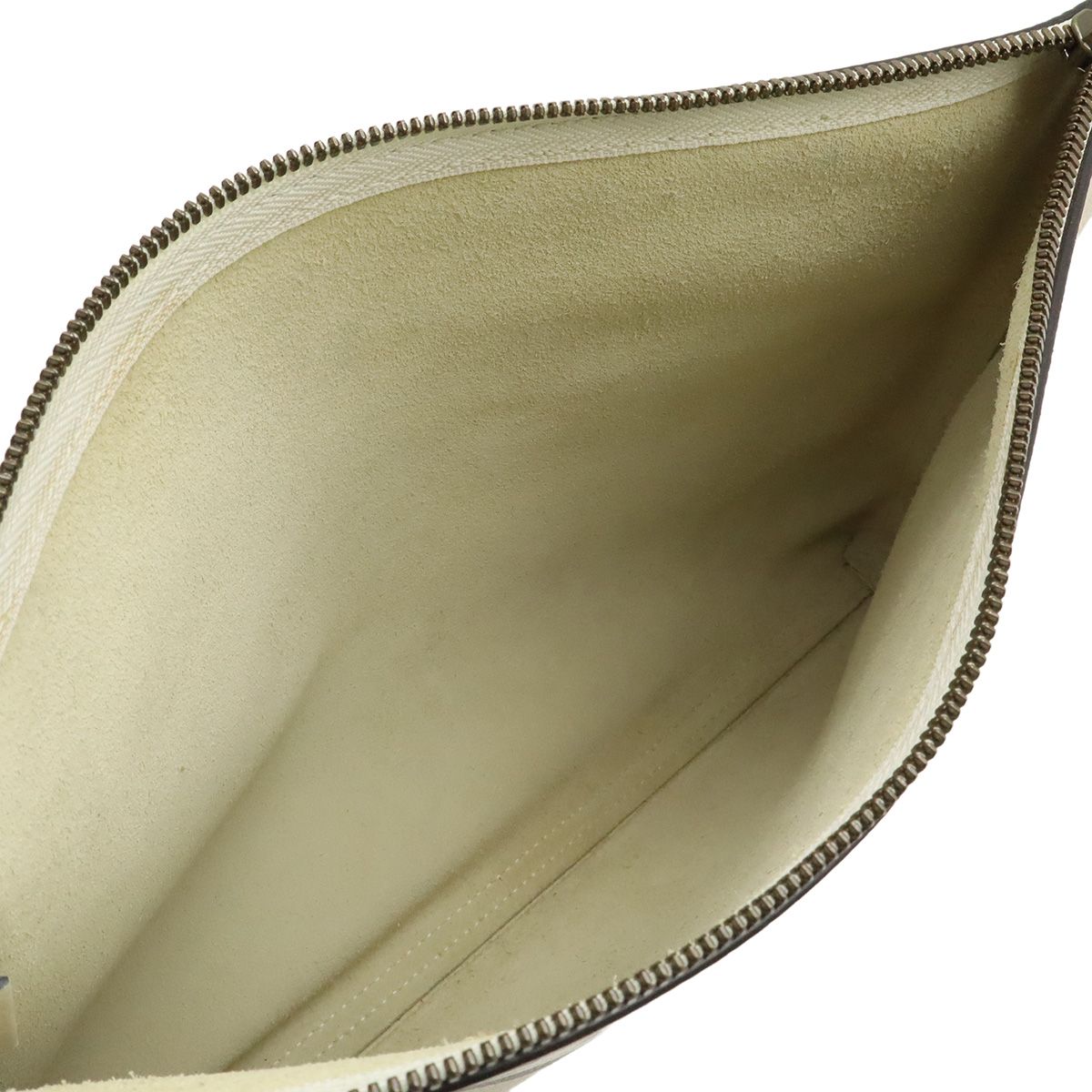 Gucci Print Portfolio Clutch Leather Ivory White Green Red — view 5