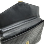 Chanel Bicolor CC Logo Business Briefcase Document Purse Handbag Leather Black — view 6