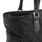 Chanel Paris New York Klein Quilted CC Logo Tote Shoulder Bag Nylon Canvas Black — view 7