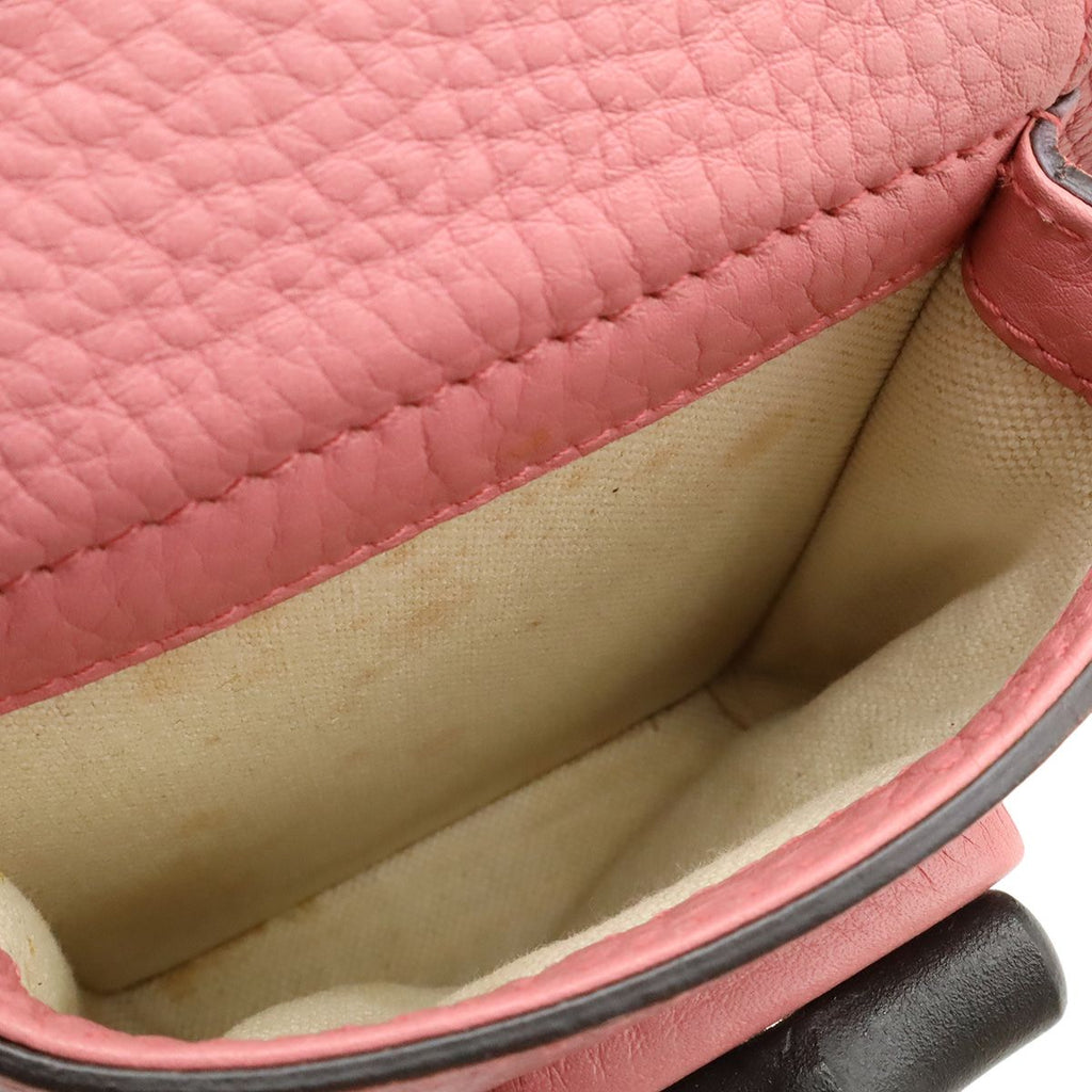 Gucci Bamboo Backpack Shoulder Bag Fringe Tassel Leather Pink Silver — view 8