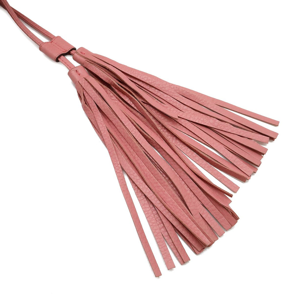 Gucci Bamboo Backpack Shoulder Bag Fringe Tassel Leather Pink Silver — view 9