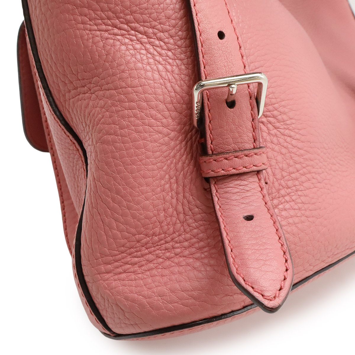 Gucci Bamboo Backpack Shoulder Bag Fringe Tassel Leather Pink Silver — view 5