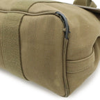 Hermes Valparaiso PM Handbag Toilet Bag Blanc Leather Light Khaki Silver — view 3