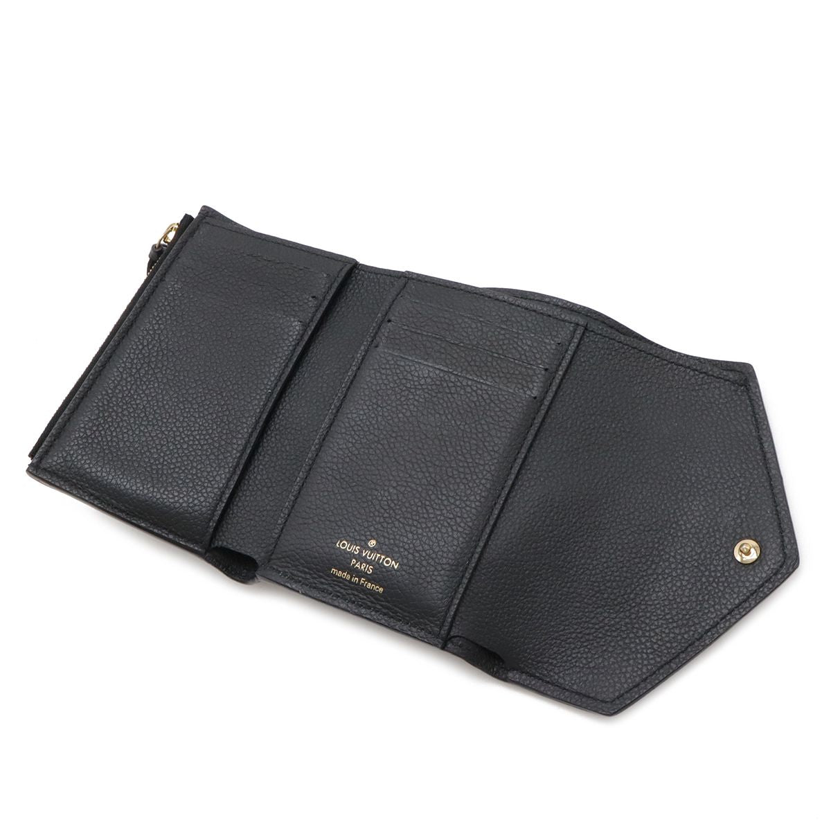 Louis Vuitton Monogram Empreinte Portefeuille Victorine Trifold Wallet Noir — view 5