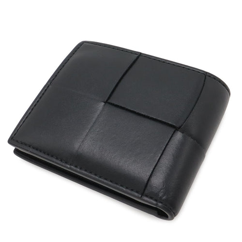 Bottega Veneta Maxi Intrecciato Cassette Bifold Wallet Leather Black — view 2