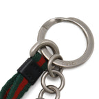 Gucci GG Supreme Kingsnake Coin Purse Card Holder Neck Strap Leather Beige Red — view 4