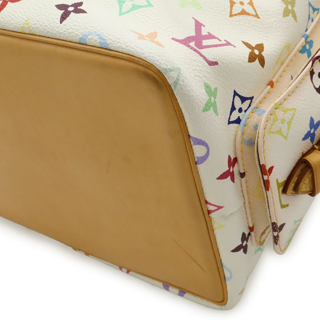 Louis Vuitton Monogram Multicolor Petit Noe Shoulder Bag Drawstring Blanc White — view 3