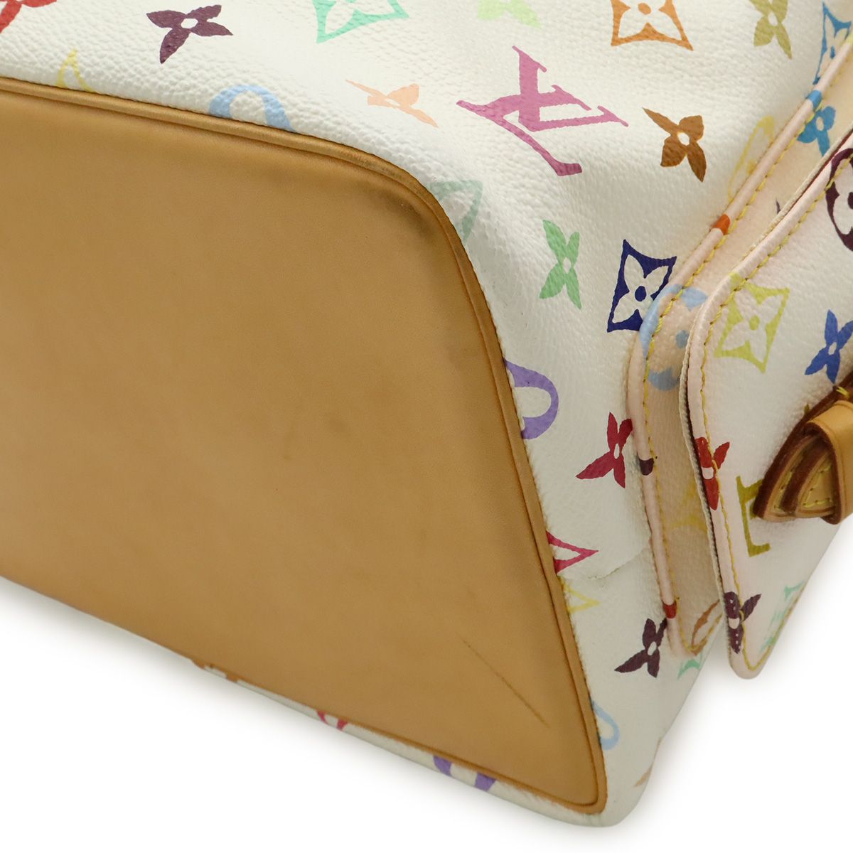 Louis Vuitton Monogram Multicolor Petit Noe Shoulder Bag Drawstring Blanc White — view 3