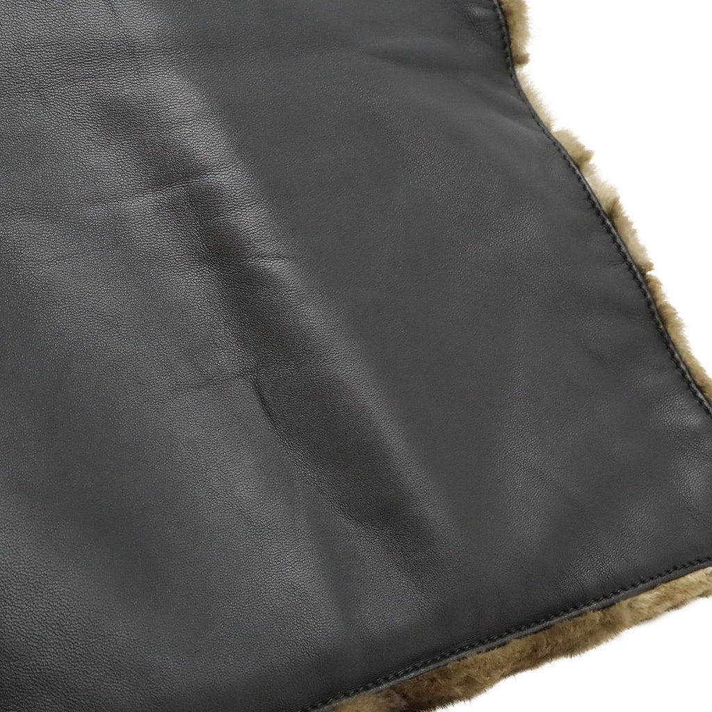 Loewe Fur Tote Leather Dark Brown Black — view 7