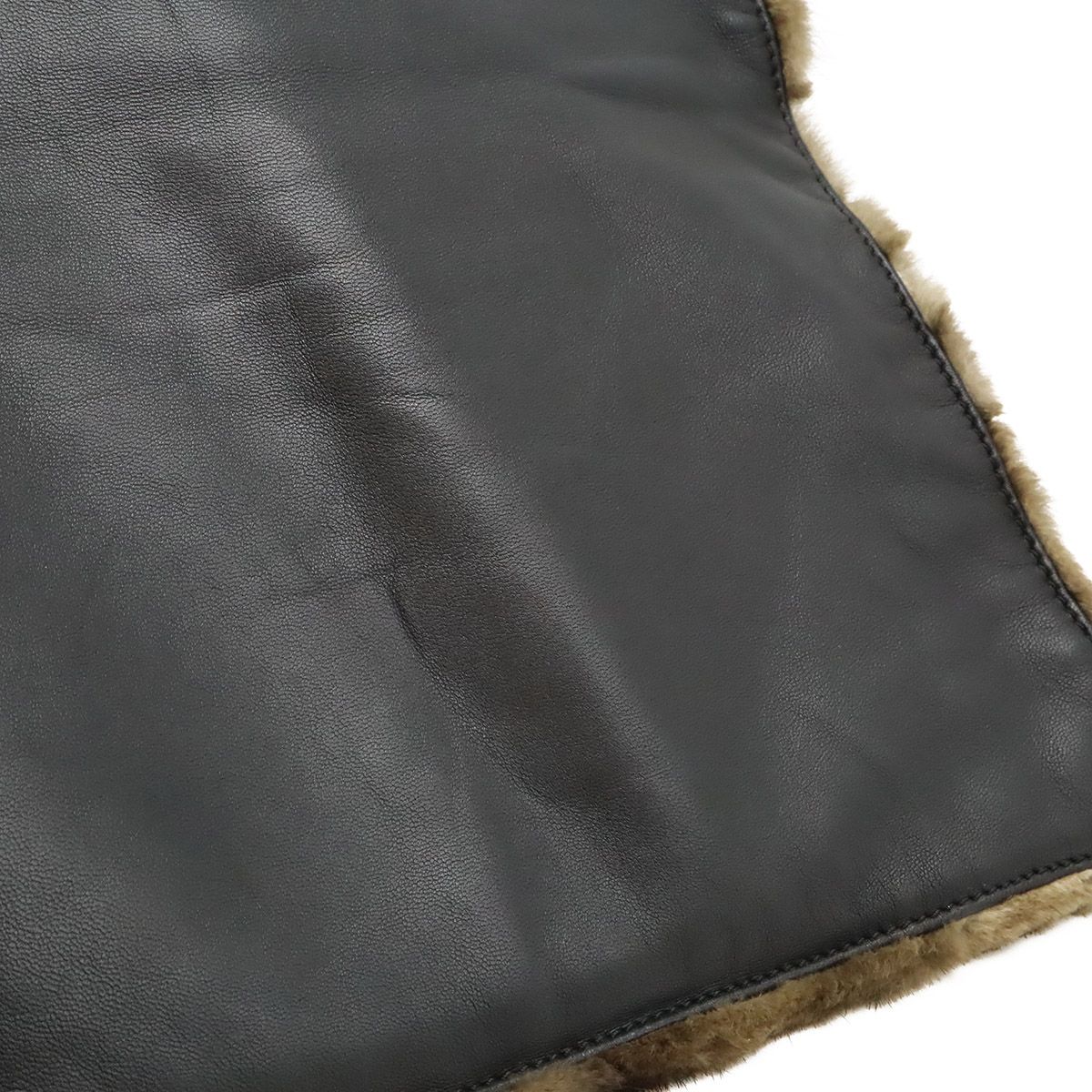 Loewe Fur Tote Leather Dark Brown Black — view 7