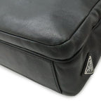 Prada Tote 2-Way Shoulder Bag Crossbody Leather Nero Black Silver — view 3