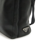 Prada Tote 2-Way Shoulder Bag Crossbody Leather Nero Black Silver — view 8