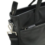 Prada Tote 2-Way Shoulder Bag Crossbody Leather Nero Black Silver — view 7
