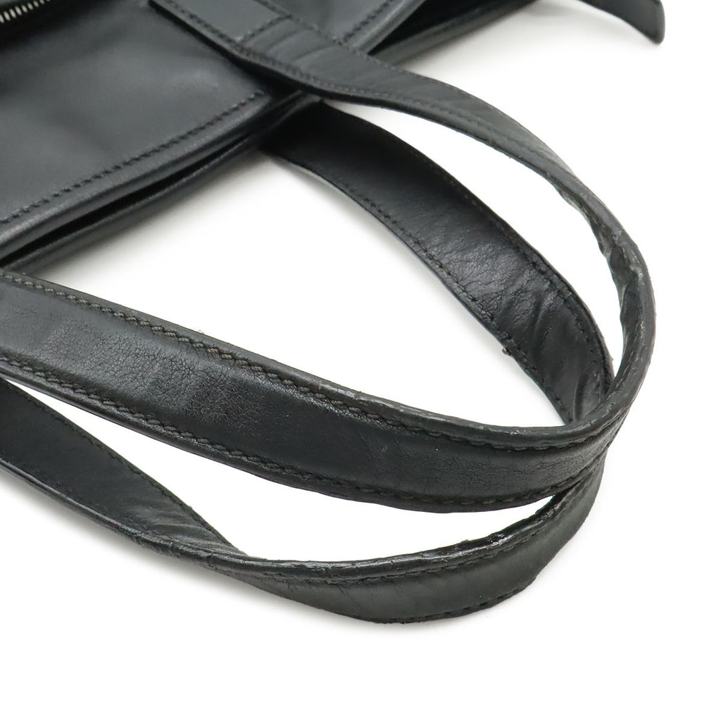 Prada Tote 2-Way Shoulder Bag Crossbody Leather Nero Black Silver — view 4