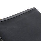 Prada Logo Jacquard Ribbon Shoulder Bag Pochette 2-Way Clutch Leather Nero — view 4