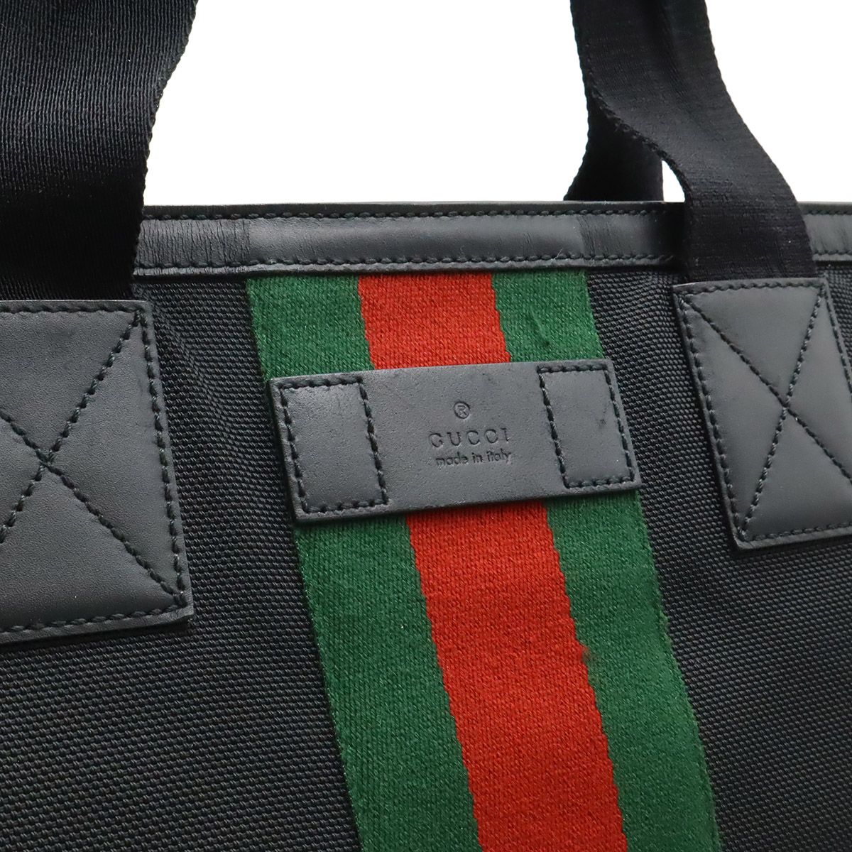 Gucci Web Stripe Sherry Tote — view 9