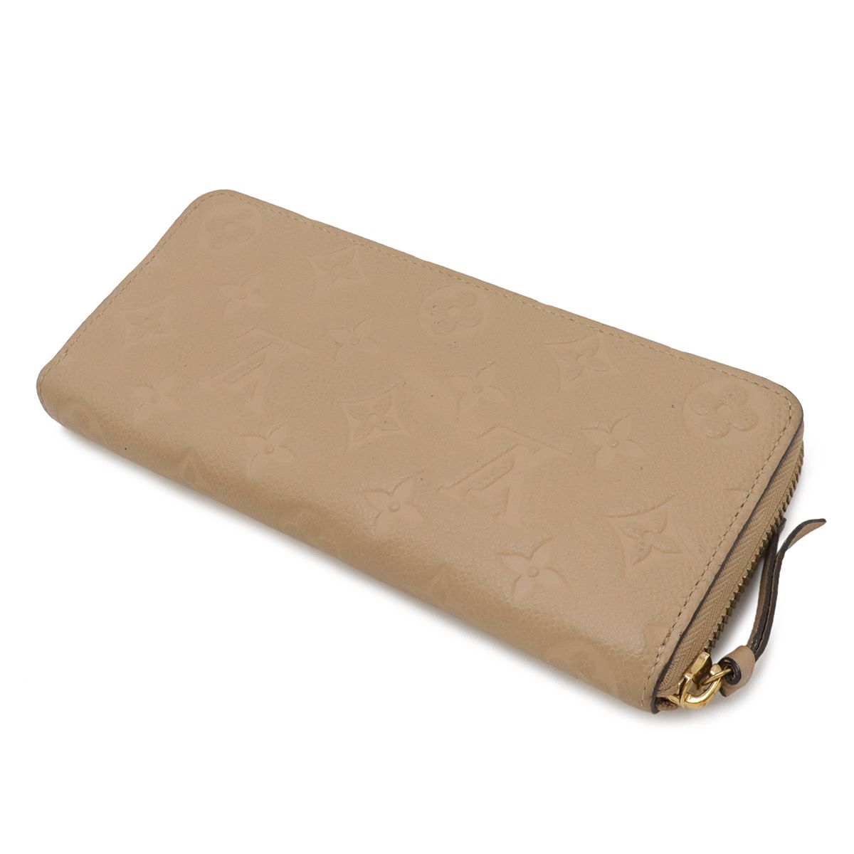 Louis Vuitton Monogram Empreinte Portefeuille Clemence Zip Around Wallet Dune — view 2
