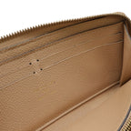 Louis Vuitton Monogram Empreinte Portefeuille Clemence Zip Around Wallet Dune — view 8