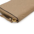 Louis Vuitton Monogram Empreinte Portefeuille Clemence Zip Around Wallet Dune — view 3