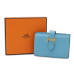 Hermes Bearn Mini Card Case Business Holder Mini Wallet Coin Purse Veau Epsom — view 9