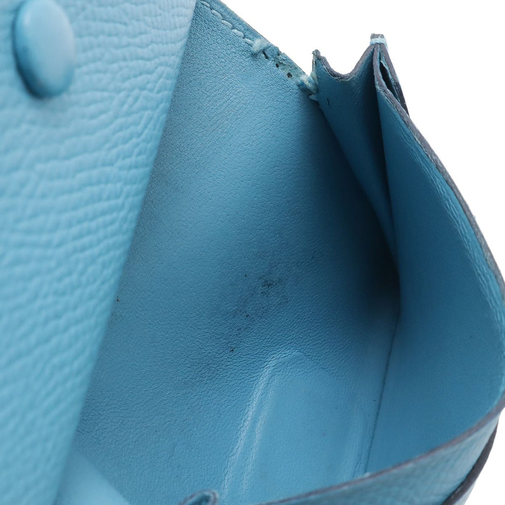 Hermes Bearn Mini Card Case Business Holder Mini Wallet Coin Purse Veau Epsom — view 6