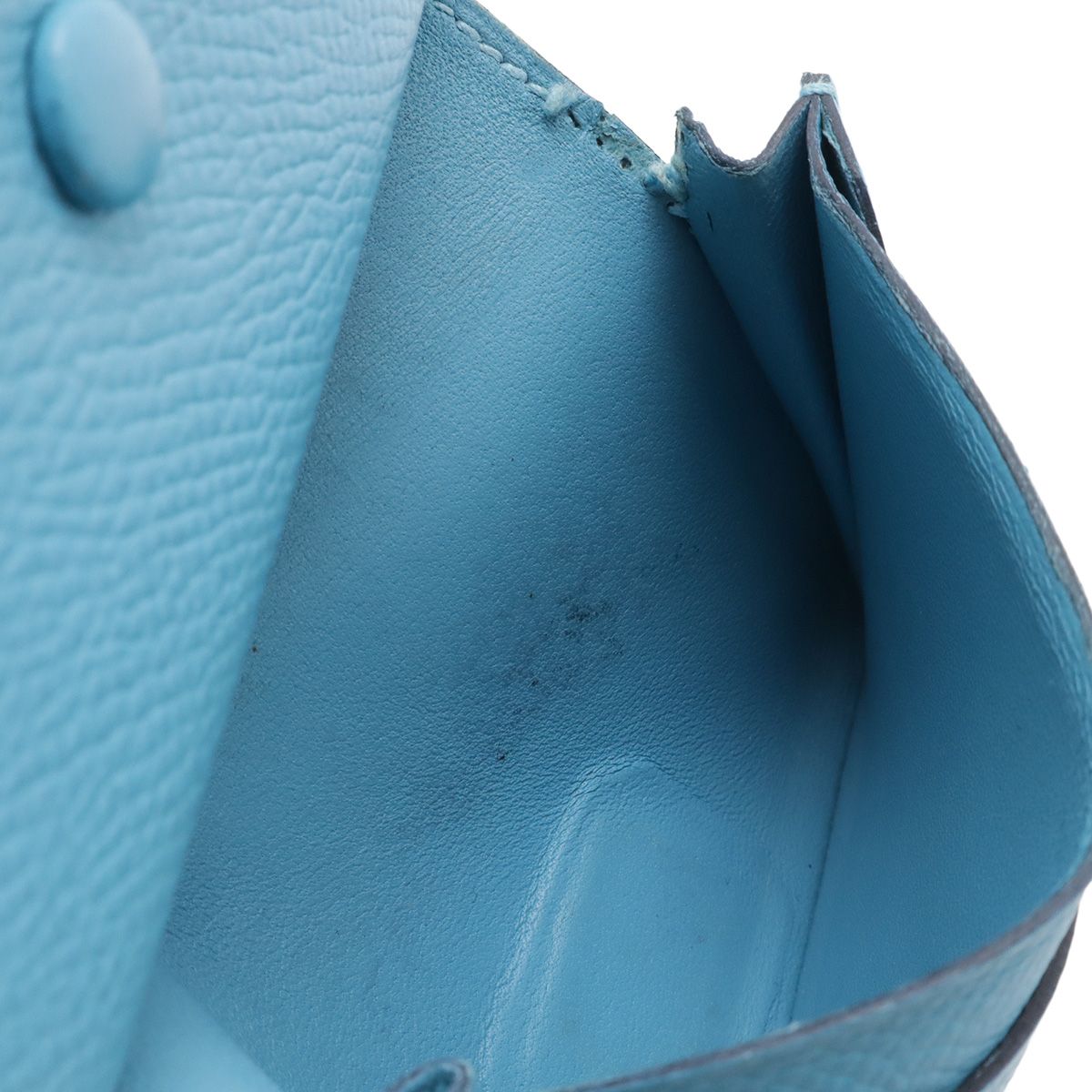 Hermes Bearn Mini Card Case Business Holder Mini Wallet Coin Purse Veau Epsom — view 6