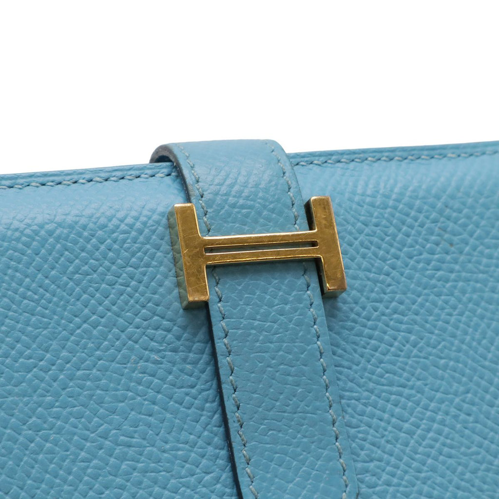 Hermes Bearn Mini Card Case Business Holder Mini Wallet Coin Purse Veau Epsom — view 4