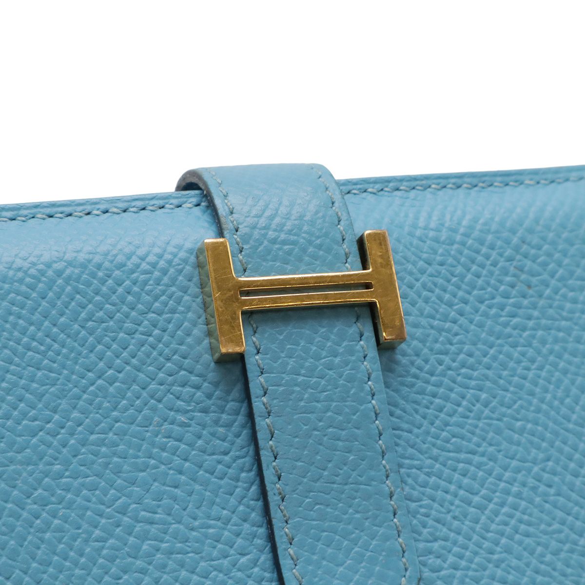 Hermes Bearn Mini Card Case Business Holder Mini Wallet Coin Purse Veau Epsom — view 4