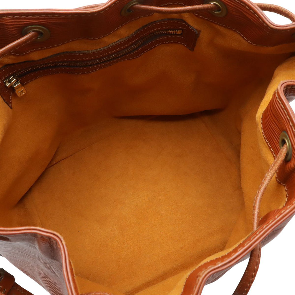 Louis Vuitton Epi Petit Noe Drawstring Shoulder Bag Semi Kenya Brown — view 6