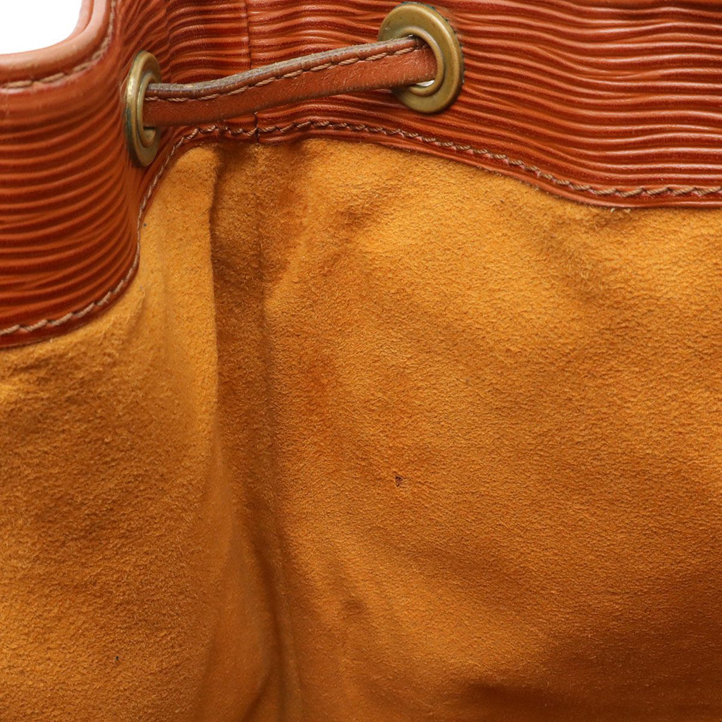 Louis Vuitton Epi Noe Drawstring Shoulder Bag Leather Kenya Brown — view 8