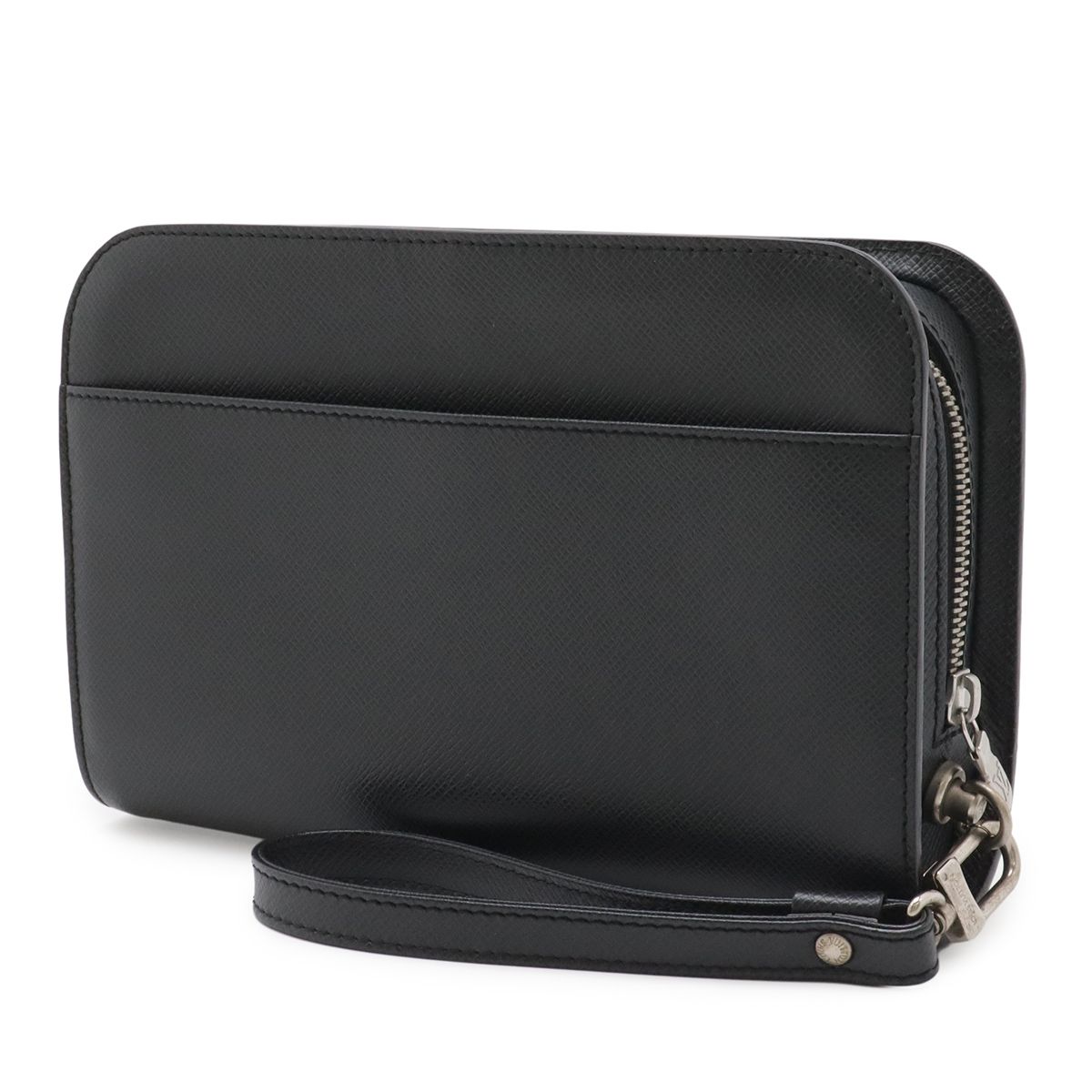 Louis Vuitton Taiga Baikal Clutch Handbag Ardoise Black — view 2