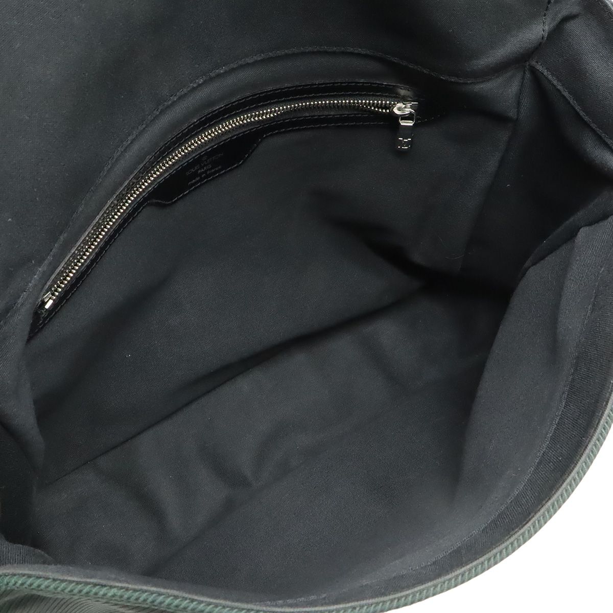 Louis Vuitton Taiga Shoulder Bag Leather Canvas Ardoise Black — view 8