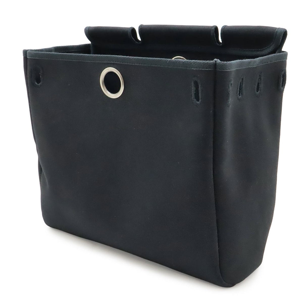 Hermes Herbag a Dos PM Backpack 2-Way Handbag Toile Officier Leather Black — view 9