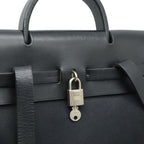 Hermes Herbag a Dos PM Backpack 2-Way Handbag Toile Officier Leather Black — view 6