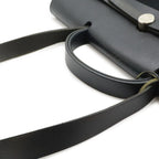 Hermes Herbag GM 2-Way Shoulder Bag Crossbody Toile Officier Leather Black — view 4