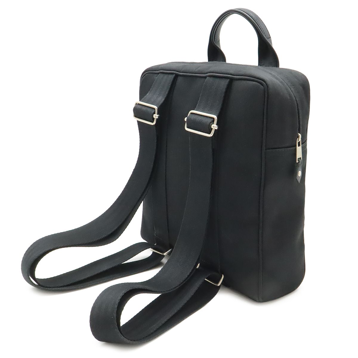 Hermes Acapulco Sac a Dos Backpack 2-Way Tote Toilet Blanc Leather Black Silver — view 2