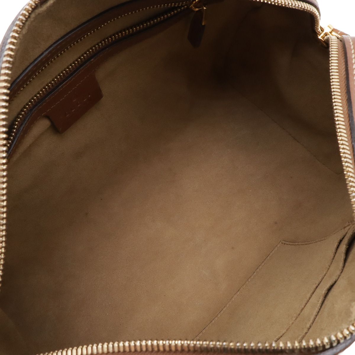 Gucci GG Supreme Mini Boston Bag 2-Way Leather Beige Brown Tea Gold — view 8