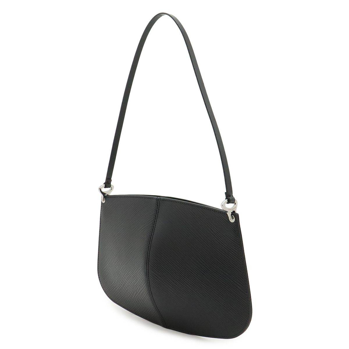 Louis Vuitton Epi Pochette Demi Lune Shoulder Bag Pouch Leather Noir Black — view 2