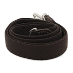 Hermes Shoulder Strap for Garden Party Canvas Leather Dark Brown Silver — view 2