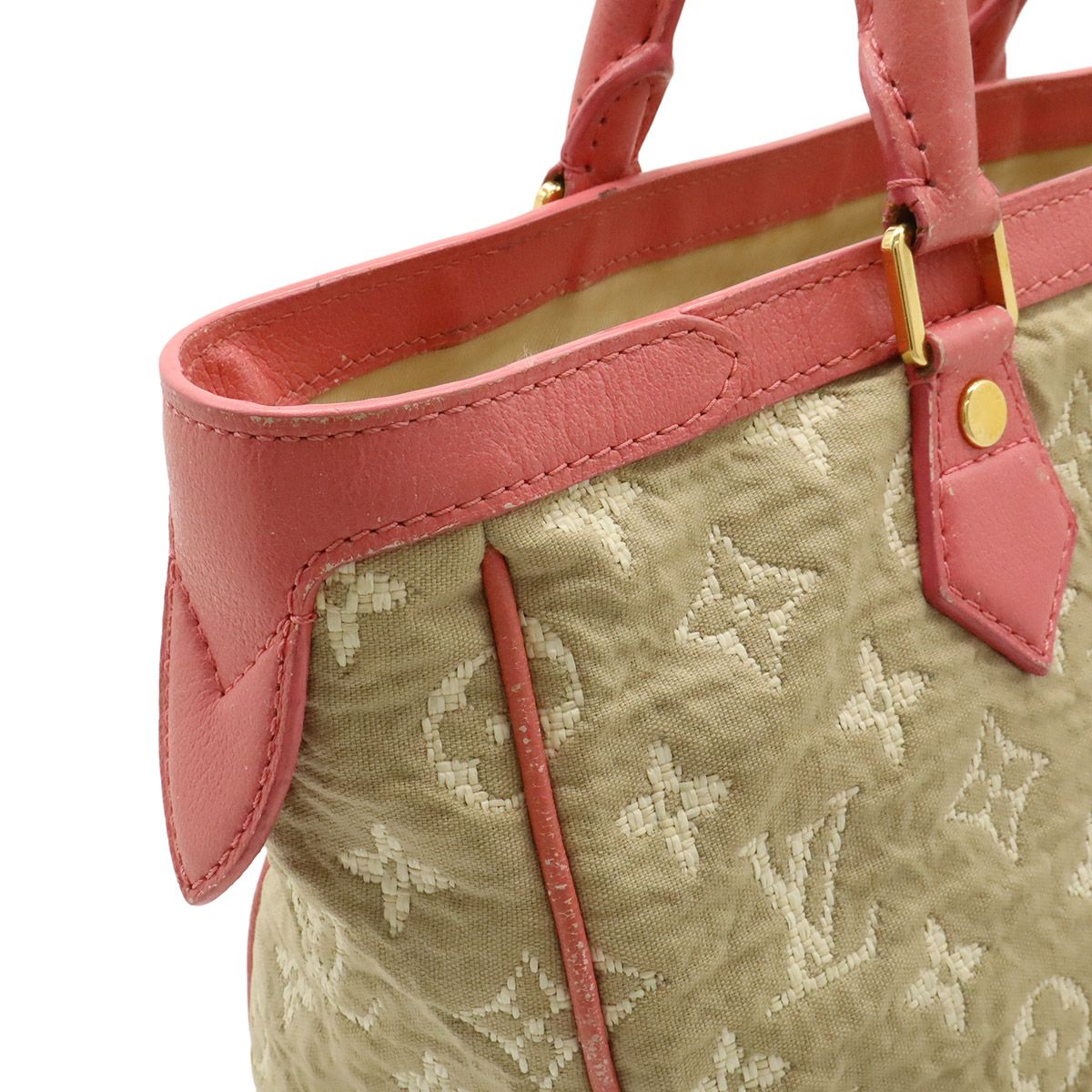 Louis Vuitton Monogram Sabia Caba MM Tote Beige Rose Pink Gold — view 7